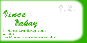 vince makay business card